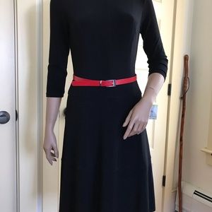 ANNE KLEIN black a line boat neck SOLD